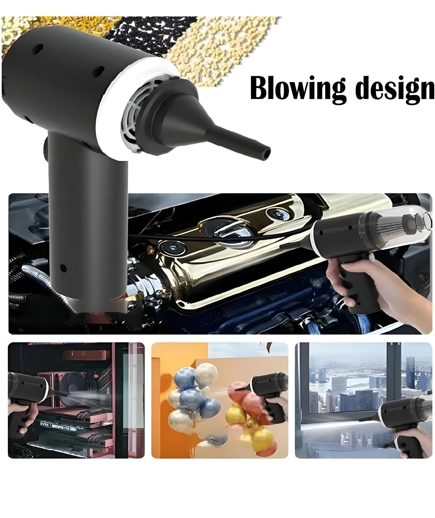 2-in-1 Handheld Vacuum Cleaner & Air Duster