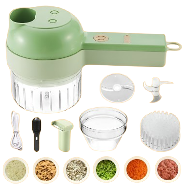 4 in 1 Portable Electric Vegetable Cutter Set
