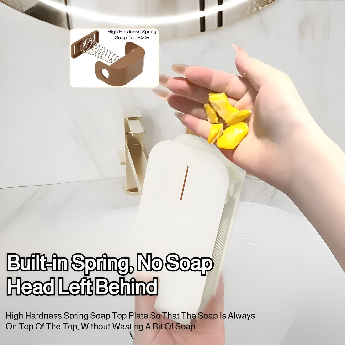 Non-Slip Storage Tool Roller Soap Box with Brush